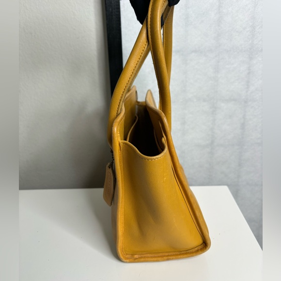 Rare Vintage Coach Retro Dinky Shopping Bag in Golden Yellow - - Picture 5 of 14